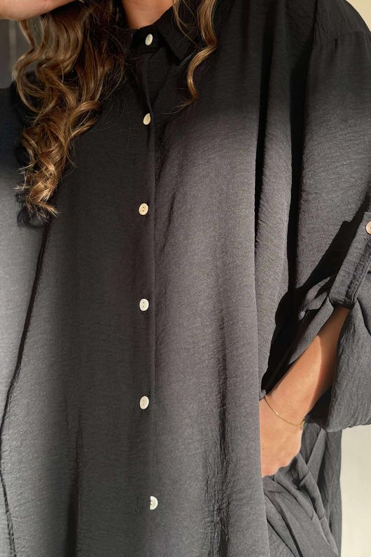 Suki Pleat Back Blouse Black /20=